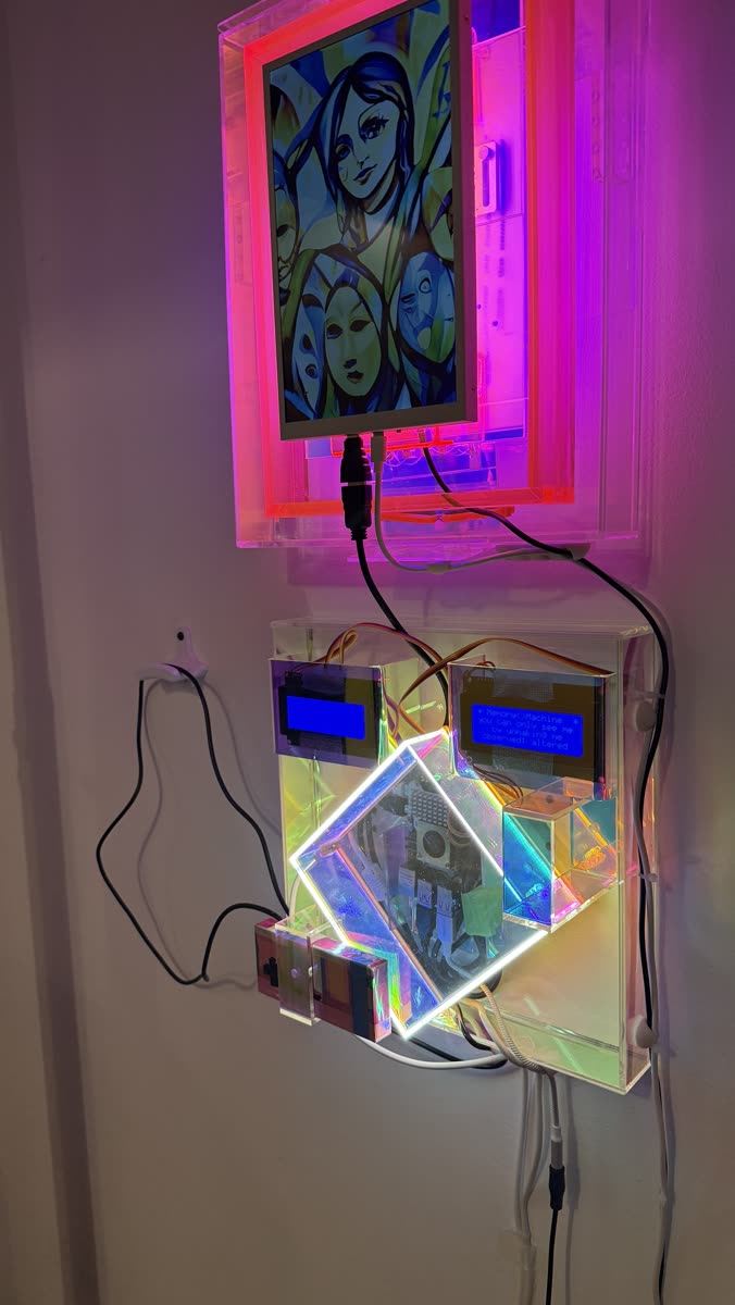 Memory Machine installation, observed · masks surface